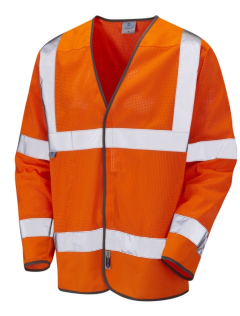 Leo Fremington Coolviz Mesh Waistcoat Orange